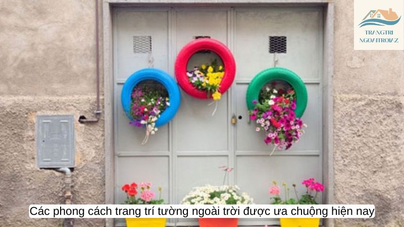 Các phong cách trang trí tường ngoài trời được ưa chuộng hiện nay