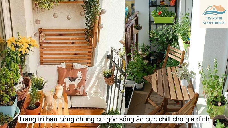 Trang trí ban công chung cư góc sống ảo cực chill cho gia đình